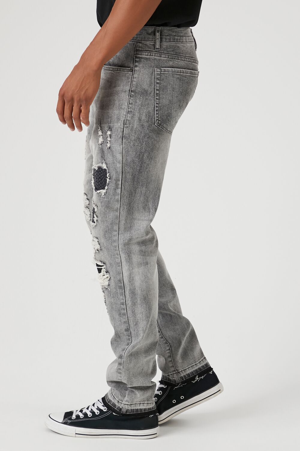 Distressed Slim-Fit Jeans