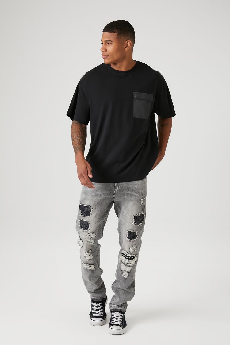 Distressed Slim-Fit Jeans