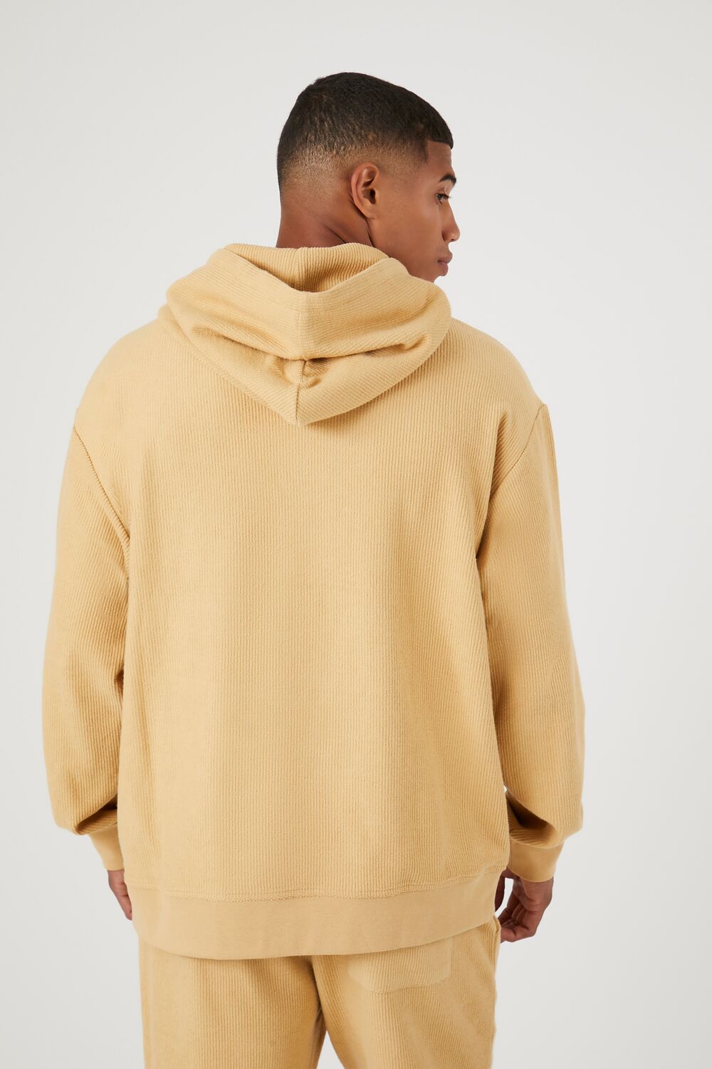 Textured Toggle Drawstring Hoodie