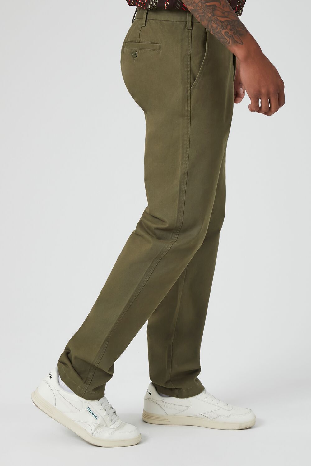 Twill Mid-Rise Slim-Fit Pants