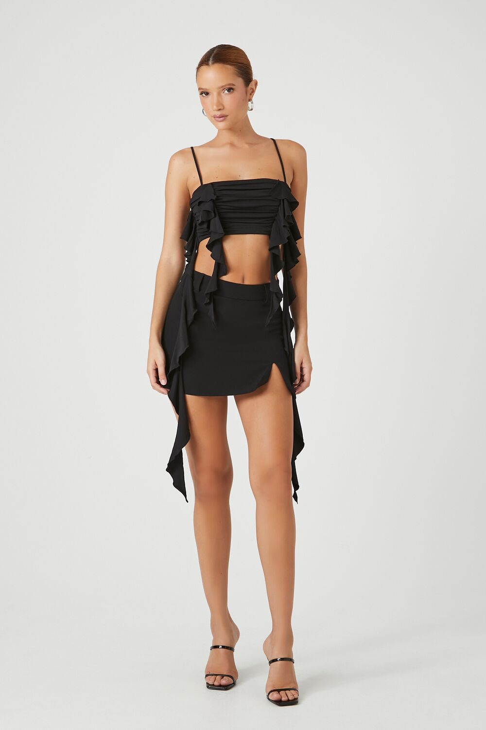 Ruffle-Trim Cropped Cami