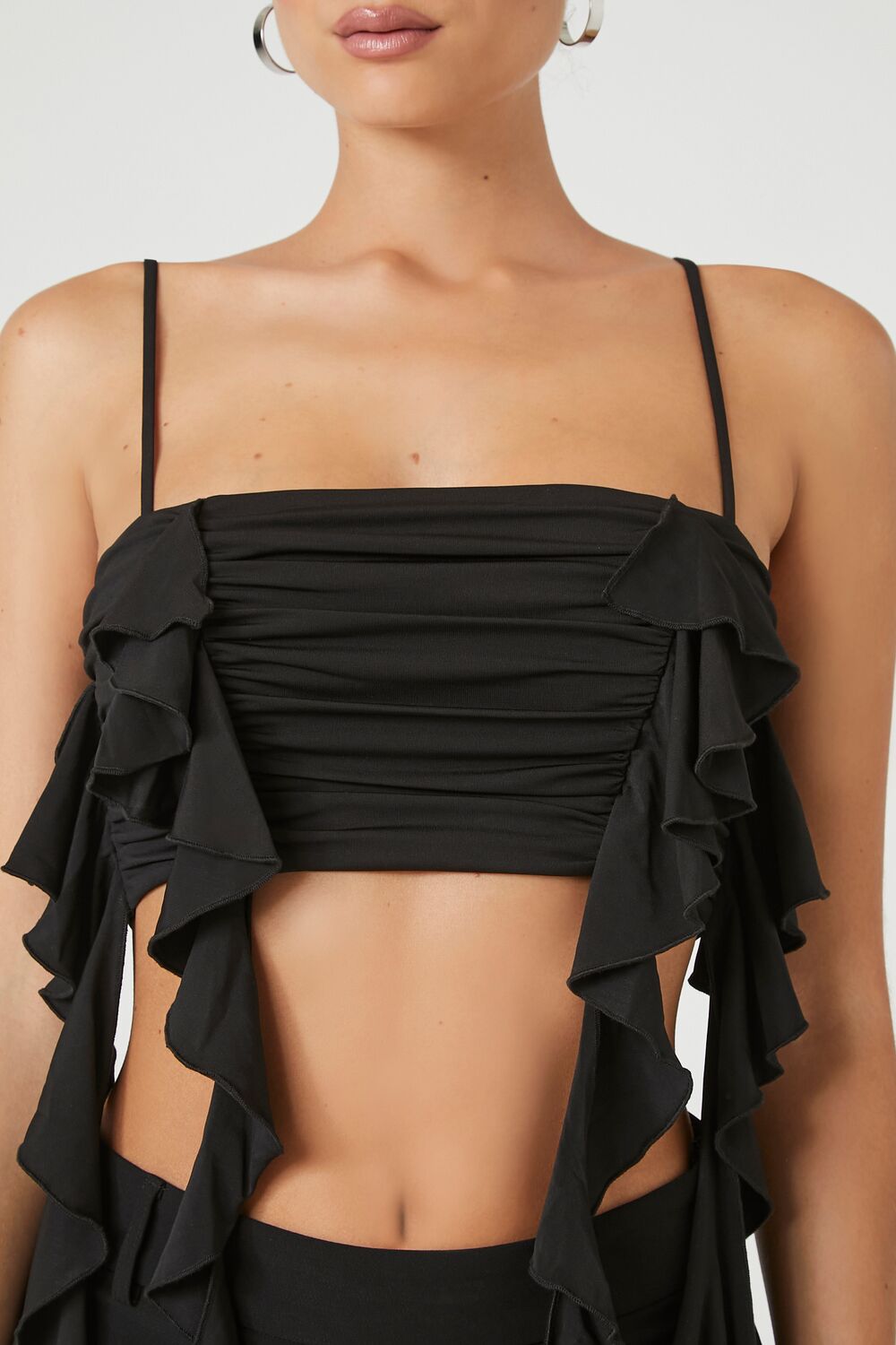 Ruffle-Trim Cropped Cami