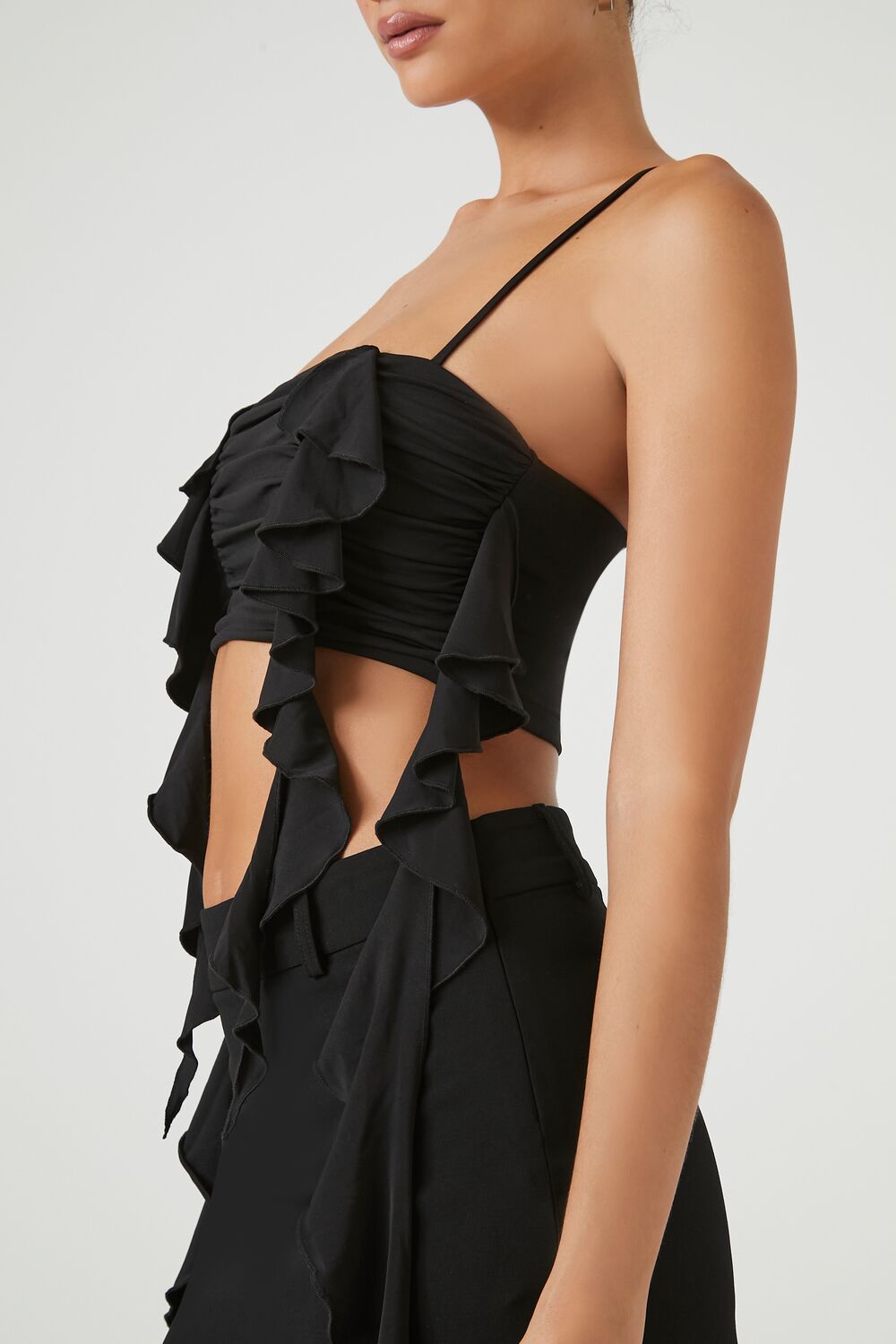 Ruffle-Trim Cropped Cami