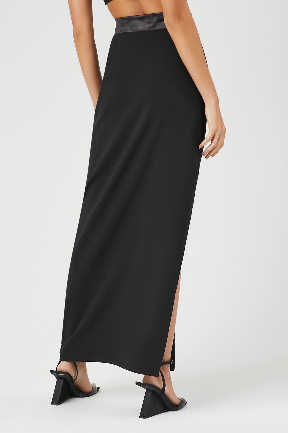 Crepe Slit Maxi Skirt