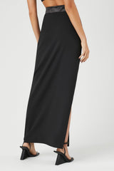 Crepe Slit Maxi Skirt