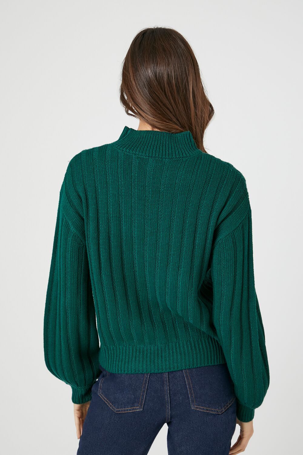 Cable Knit Mock Neck Sweater