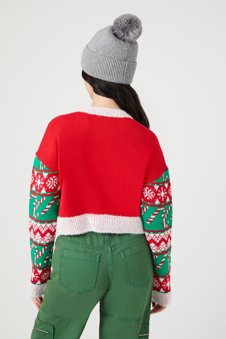 Skiing Santa Cardigan Sweater