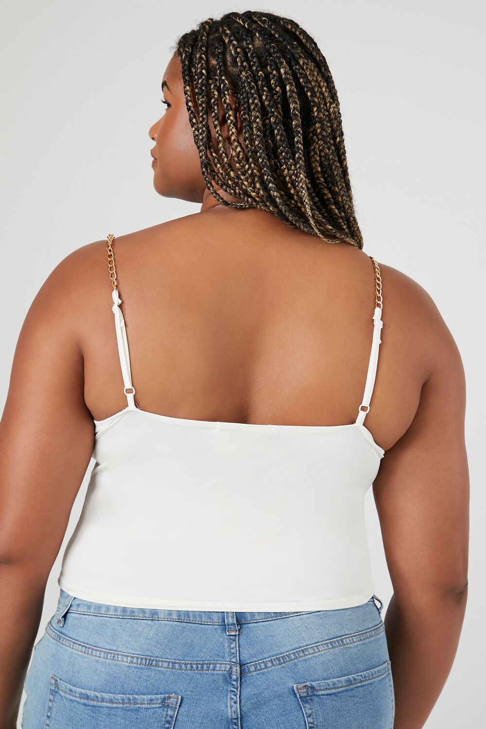 Plus Size Chain-Strap Bustier Cami