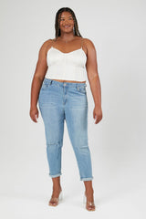 Plus Size Chain-Strap Bustier Cami