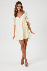 Floral Lace Babydoll Mini Dress