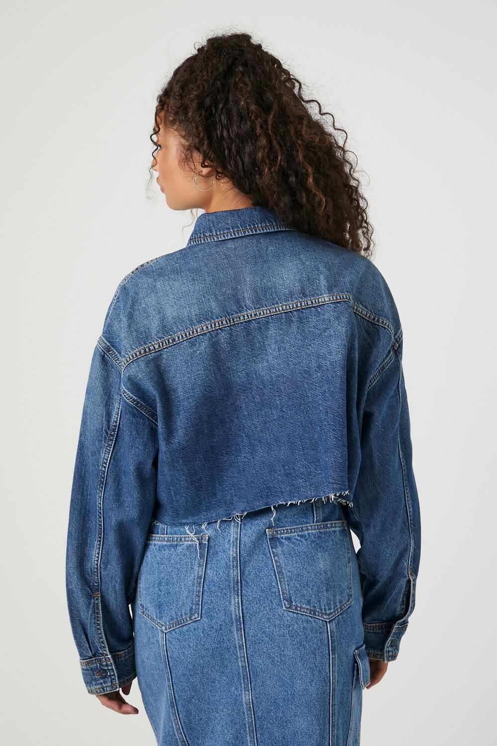Cropped Denim Shirt