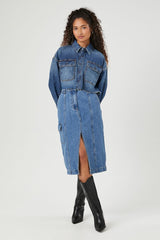 Cropped Denim Shirt