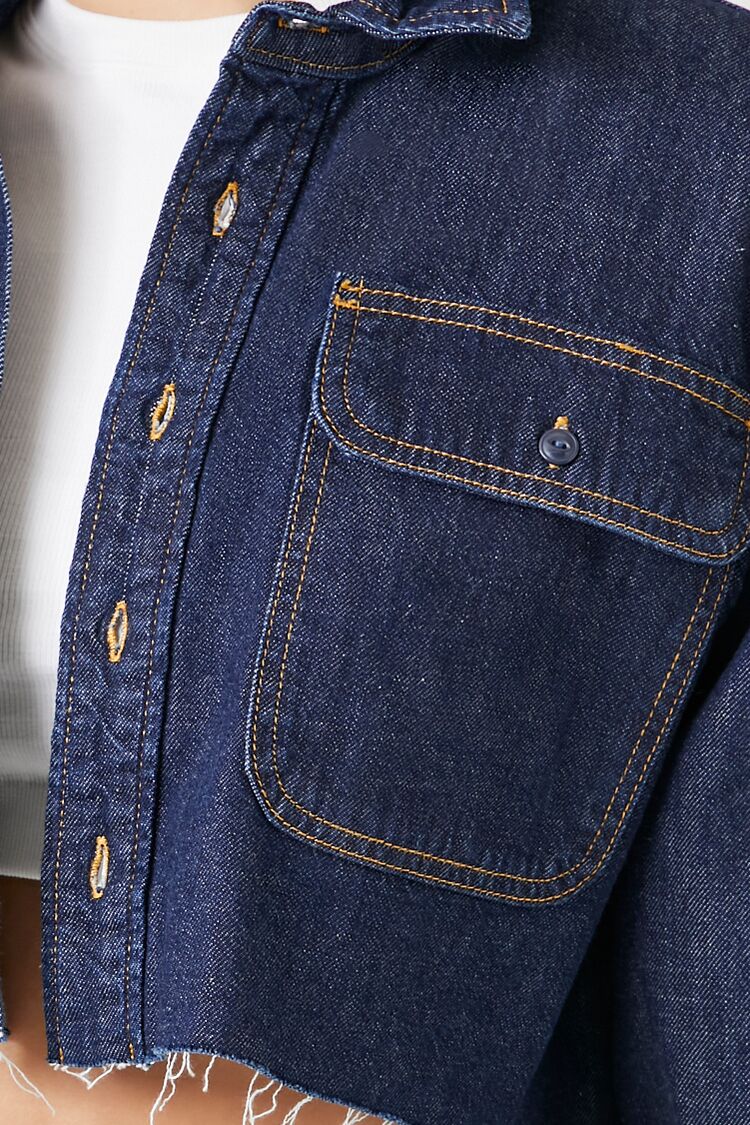 Cropped Denim Shirt