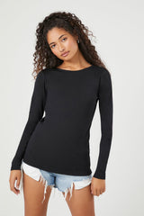 Ribbed Knit Crew Top
