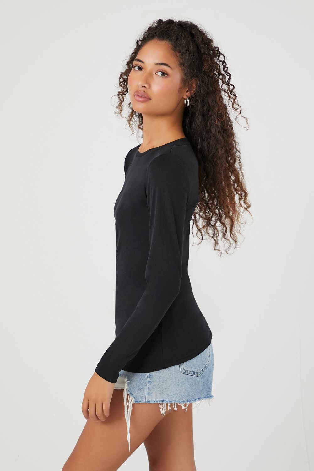 Ribbed Knit Crew Top