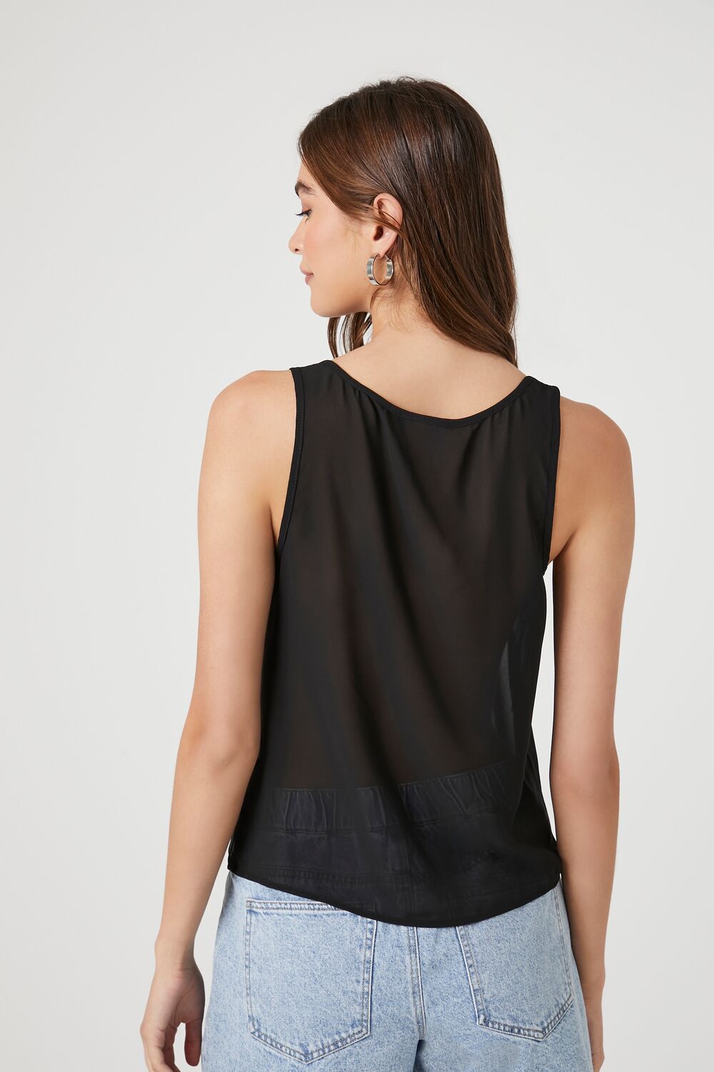 Chiffon Scoop Tank Top