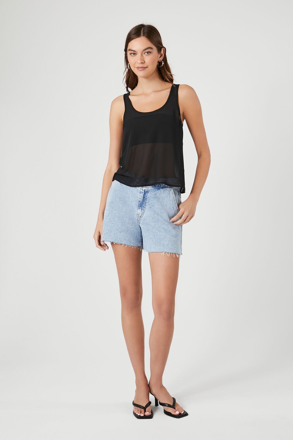 Chiffon Scoop Tank Top