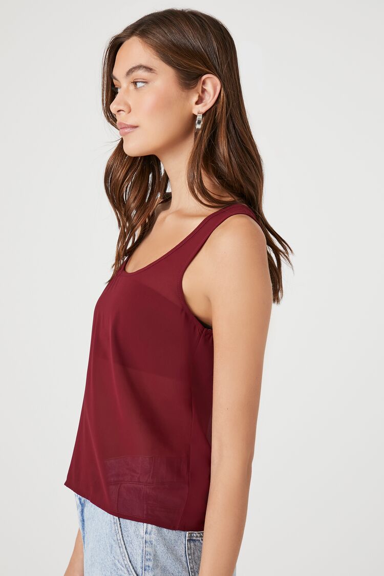 Chiffon Scoop Tank Top