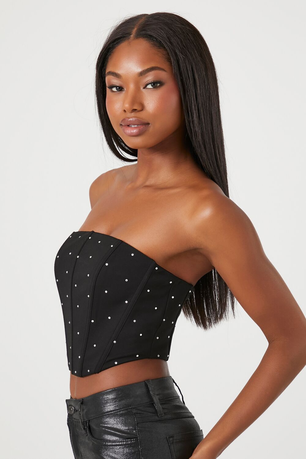 Cropped Corset Tube Top