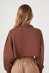 Half-Zip Cropped Pullover
