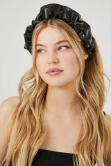 Ruched Faux Leather Headband