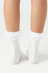 Ruffle-Trim Crew Socks