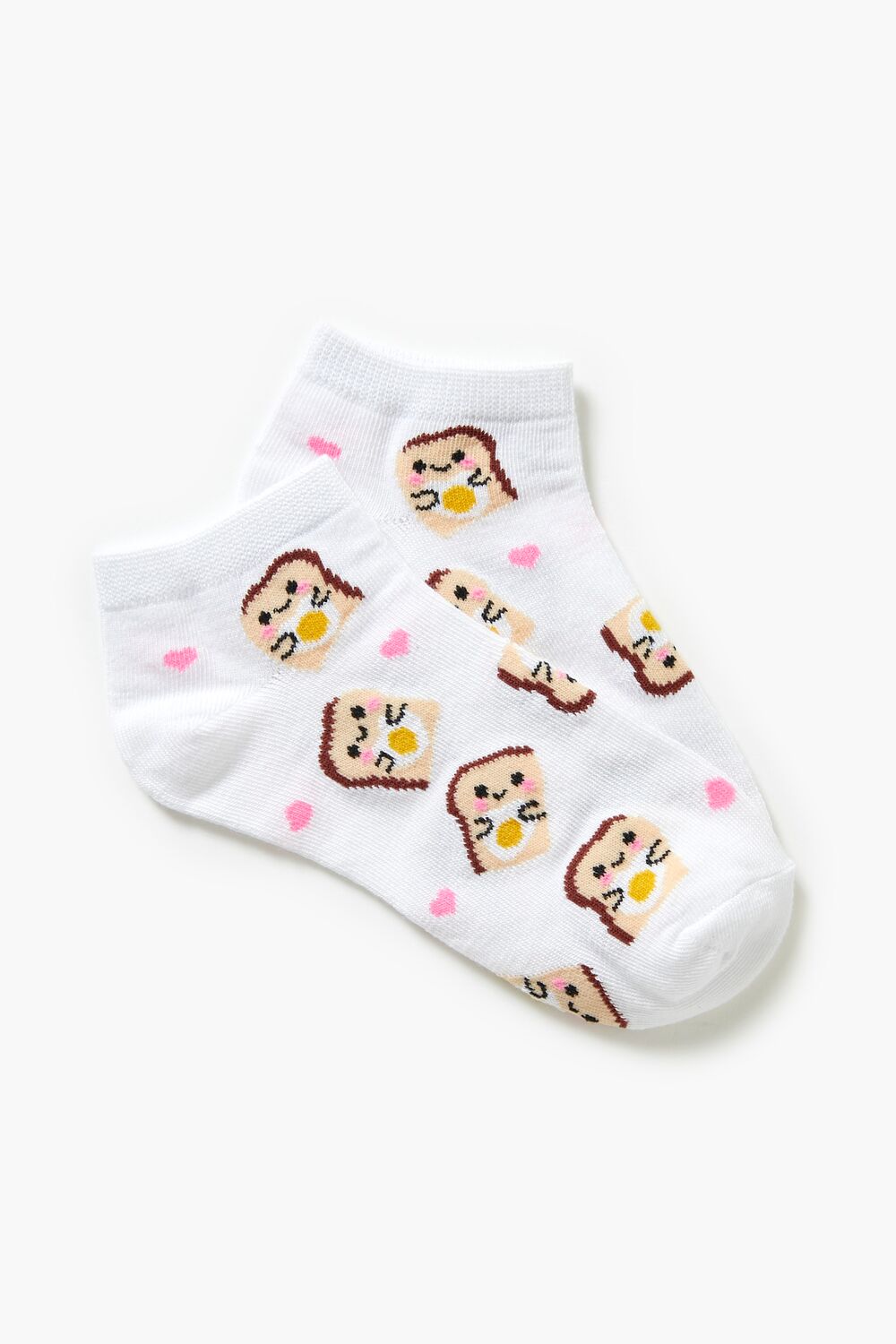 Egg Toast Print Ankle Socks