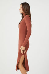 Turtleneck Midi Sweater Dress