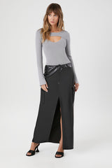 Cutout Combo Bodysuit