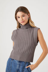 Sweater-Knit Turtleneck Top
