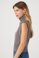 Sweater-Knit Turtleneck Top
