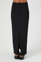 Twill Split-Hem Maxi Skirt