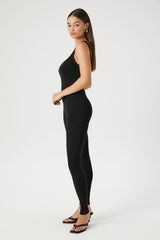 Sweater-Knit Sleeveless Jumpsuit