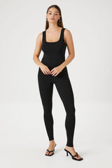 Sweater-Knit Sleeveless Jumpsuit