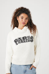 Sweater-Knit Paris Hoodie