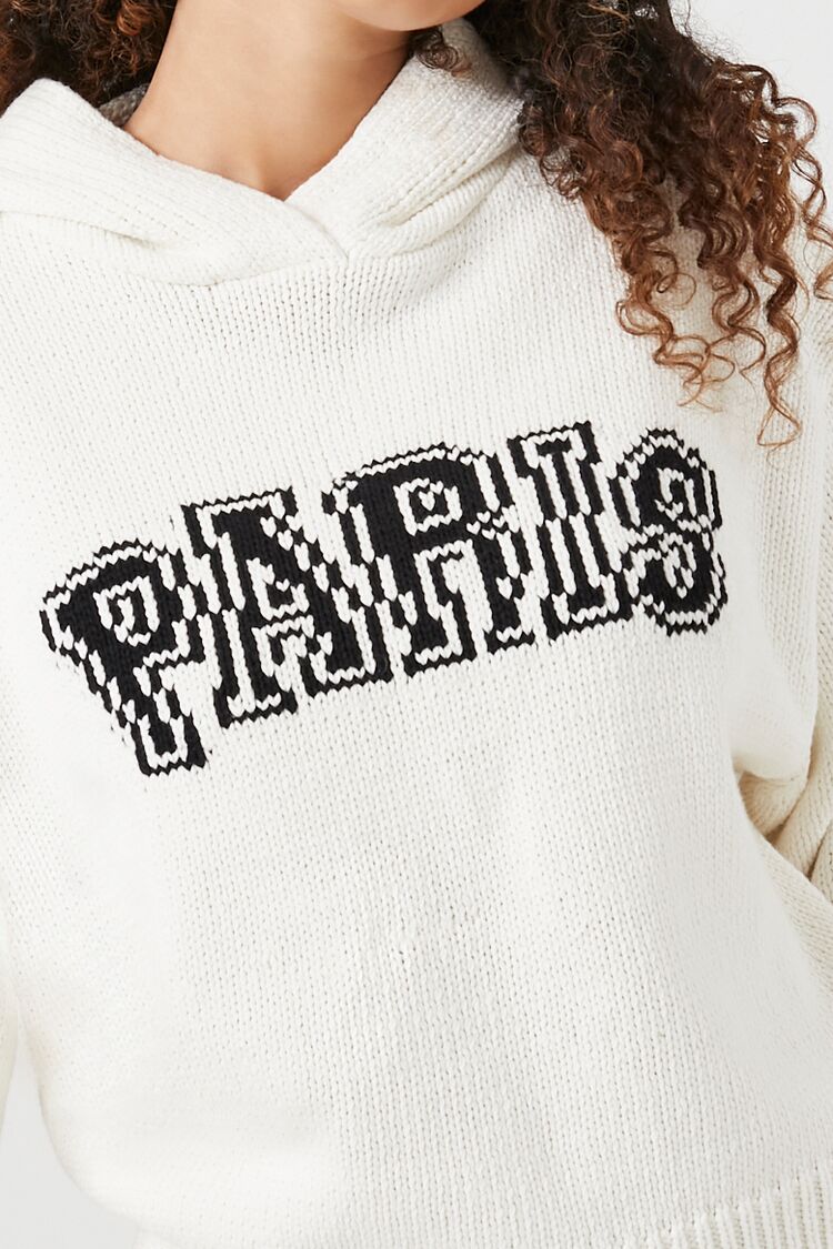 Sweater-Knit Paris Hoodie