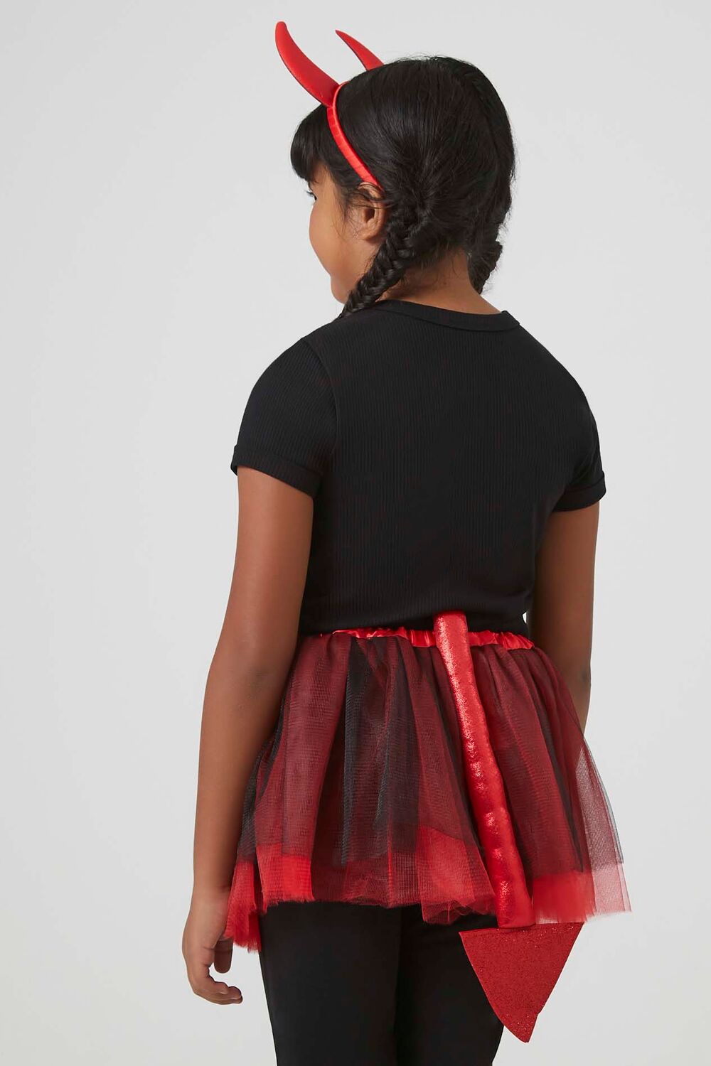 Girls Devil Skirt & Horns Costume Set (Kids)