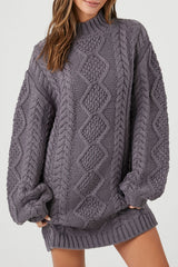 Cable Knit Sweater Mini Dress