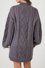 Cable Knit Sweater Mini Dress