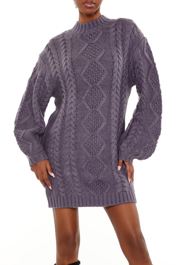 Cable Knit Sweater Mini Dress