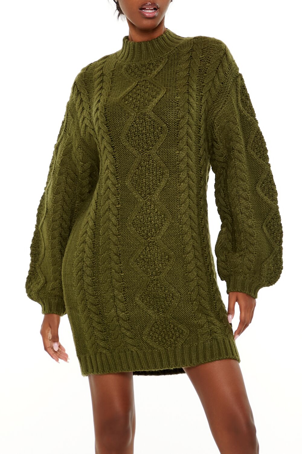 Cable Knit Sweater Mini Dress