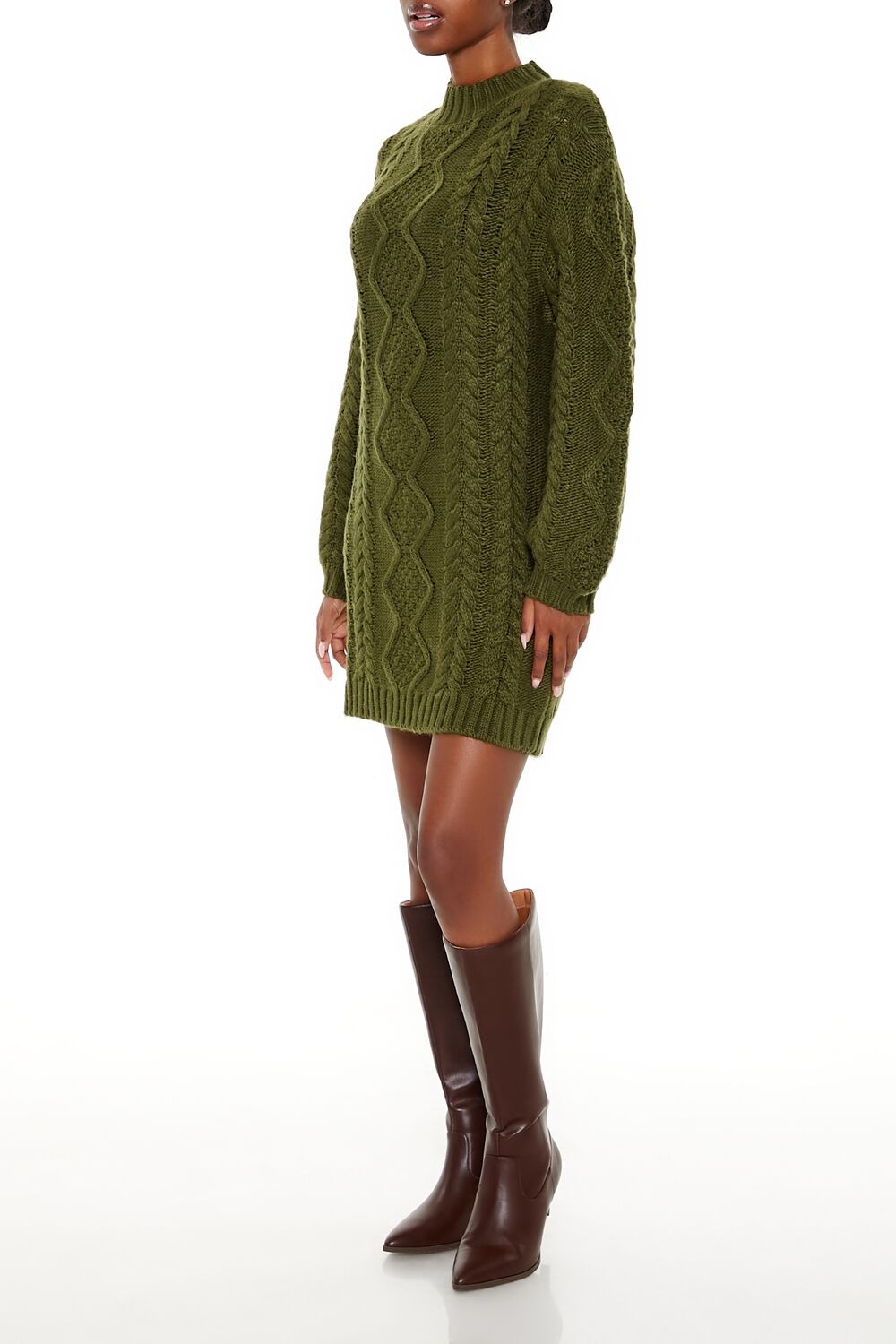 Cable Knit Sweater Mini Dress