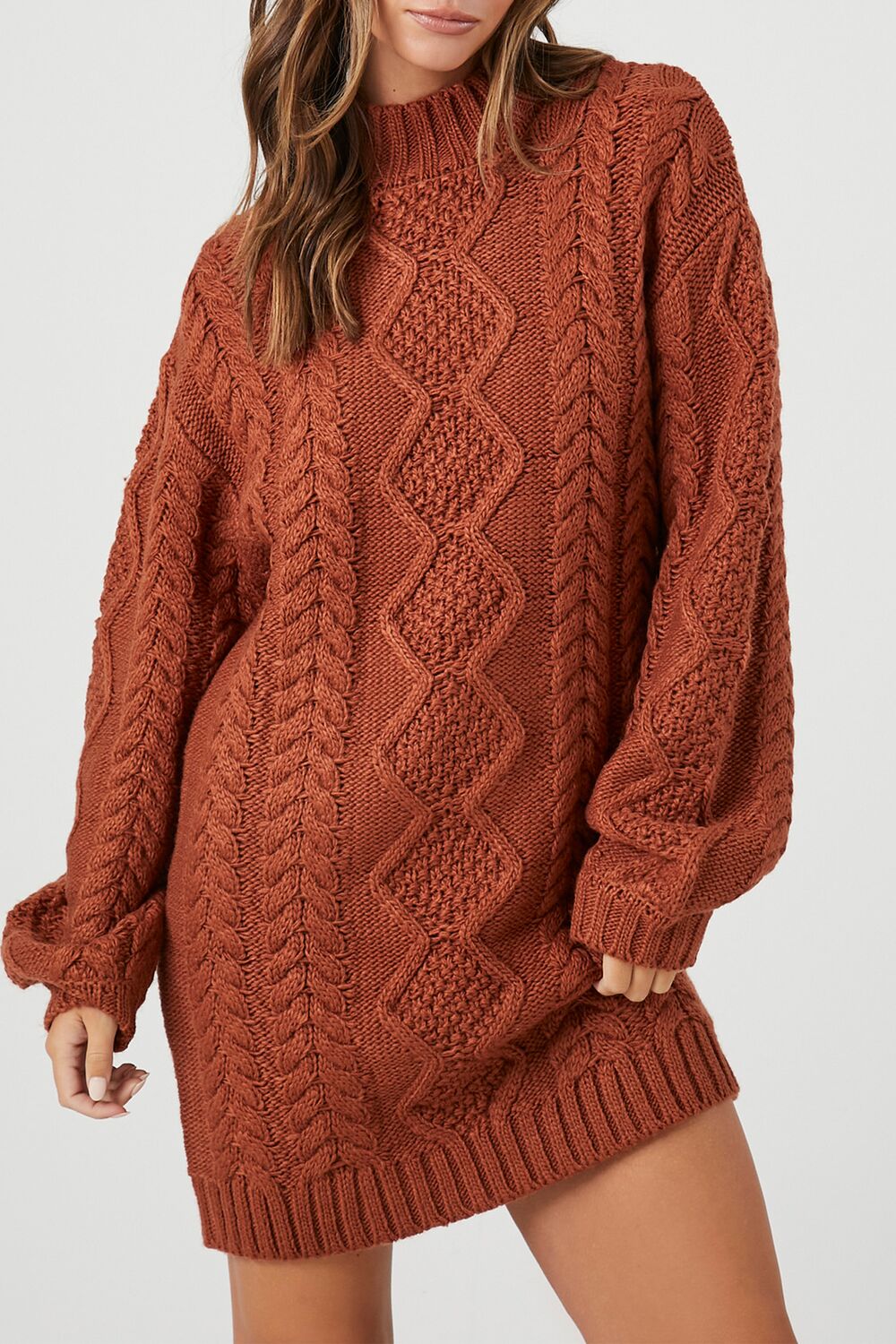 Cable Knit Sweater Mini Dress