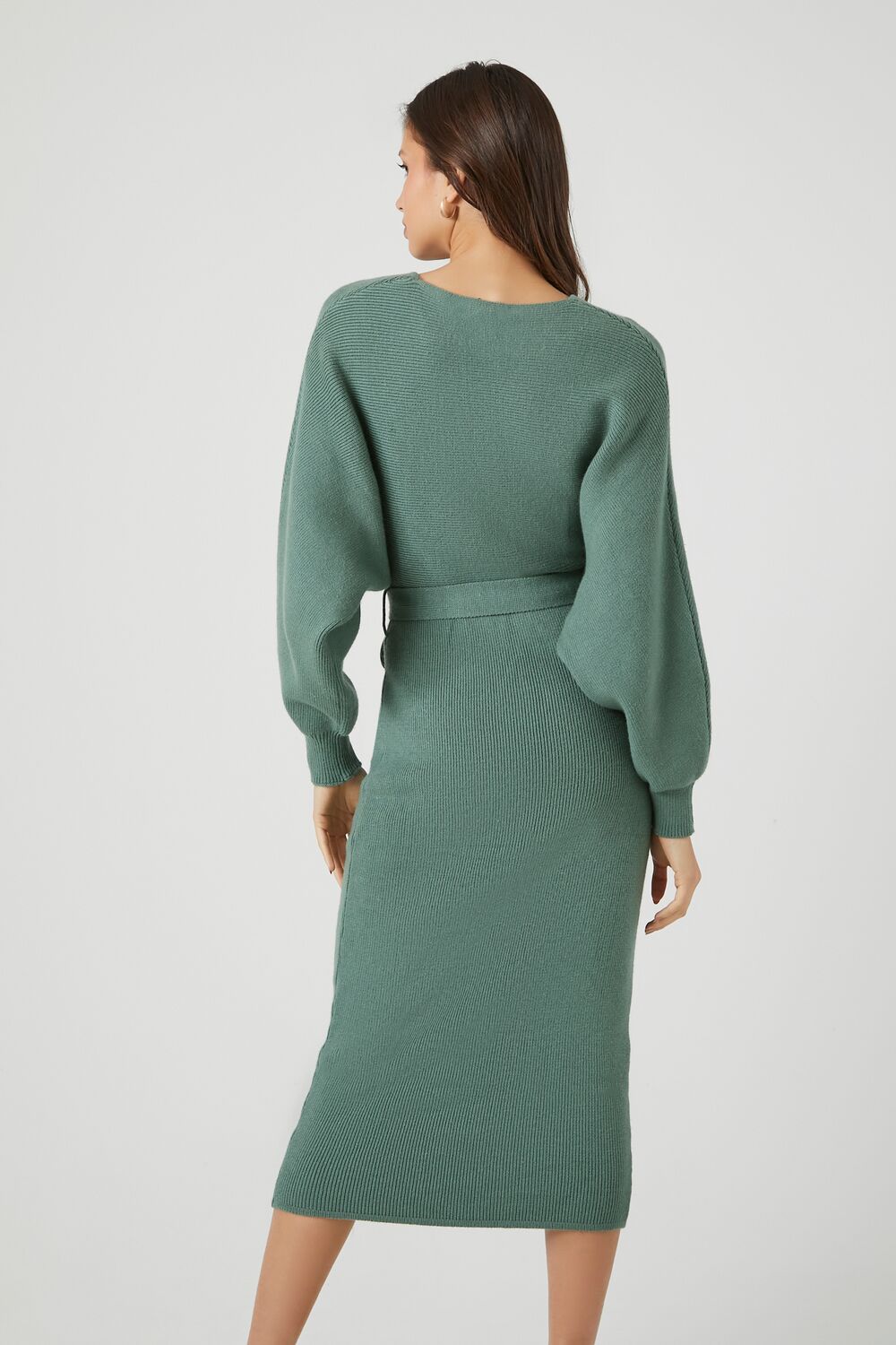 Sweater Midi Wrap Dress