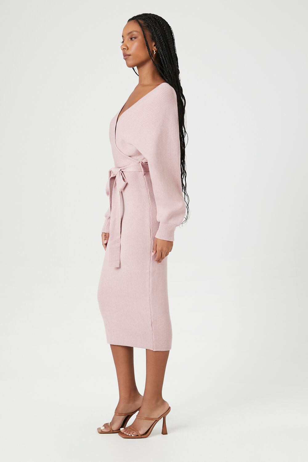 Sweater Midi Wrap Dress