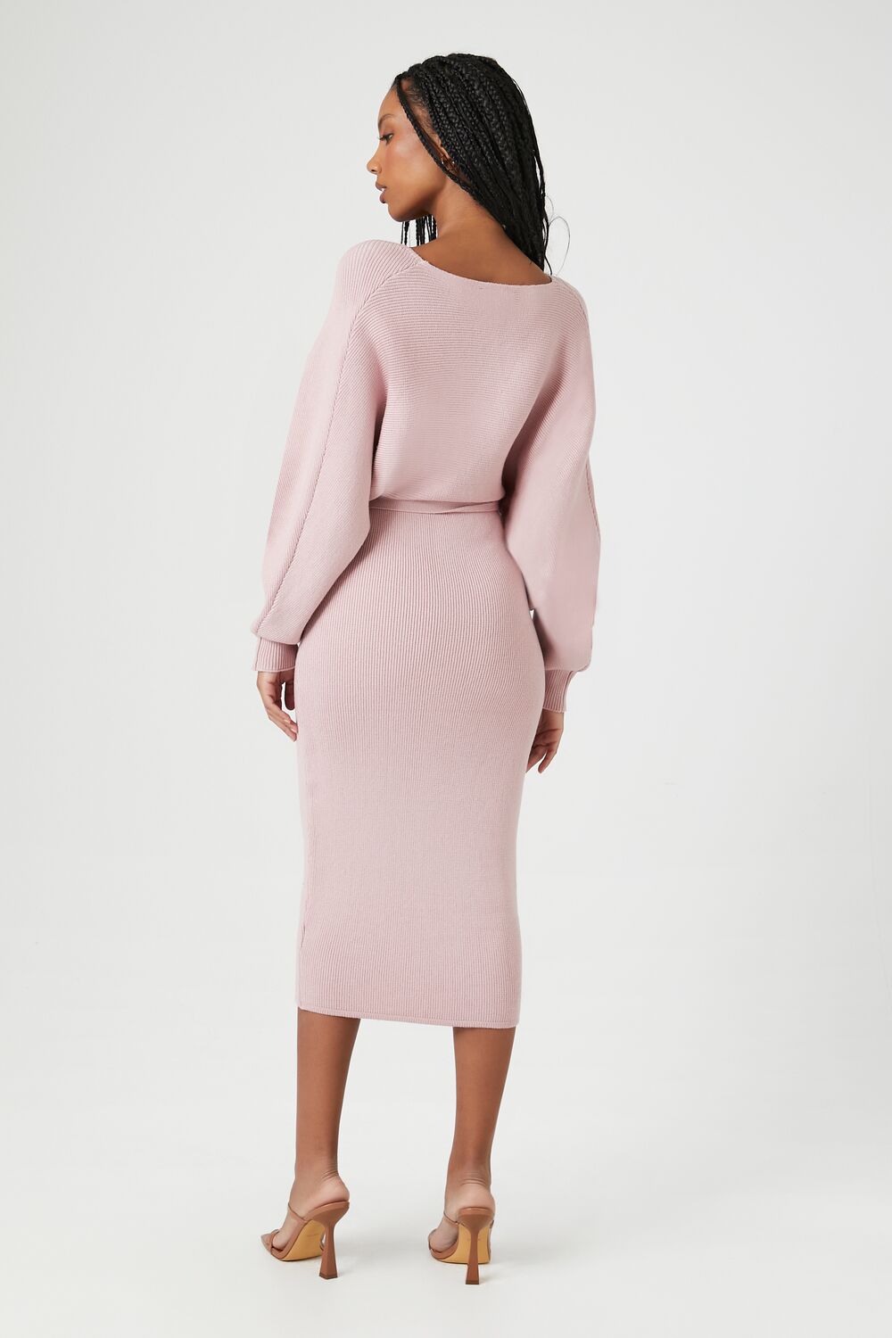 Sweater Midi Wrap Dress