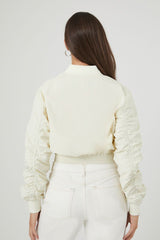 Cropped Bomber Jacket