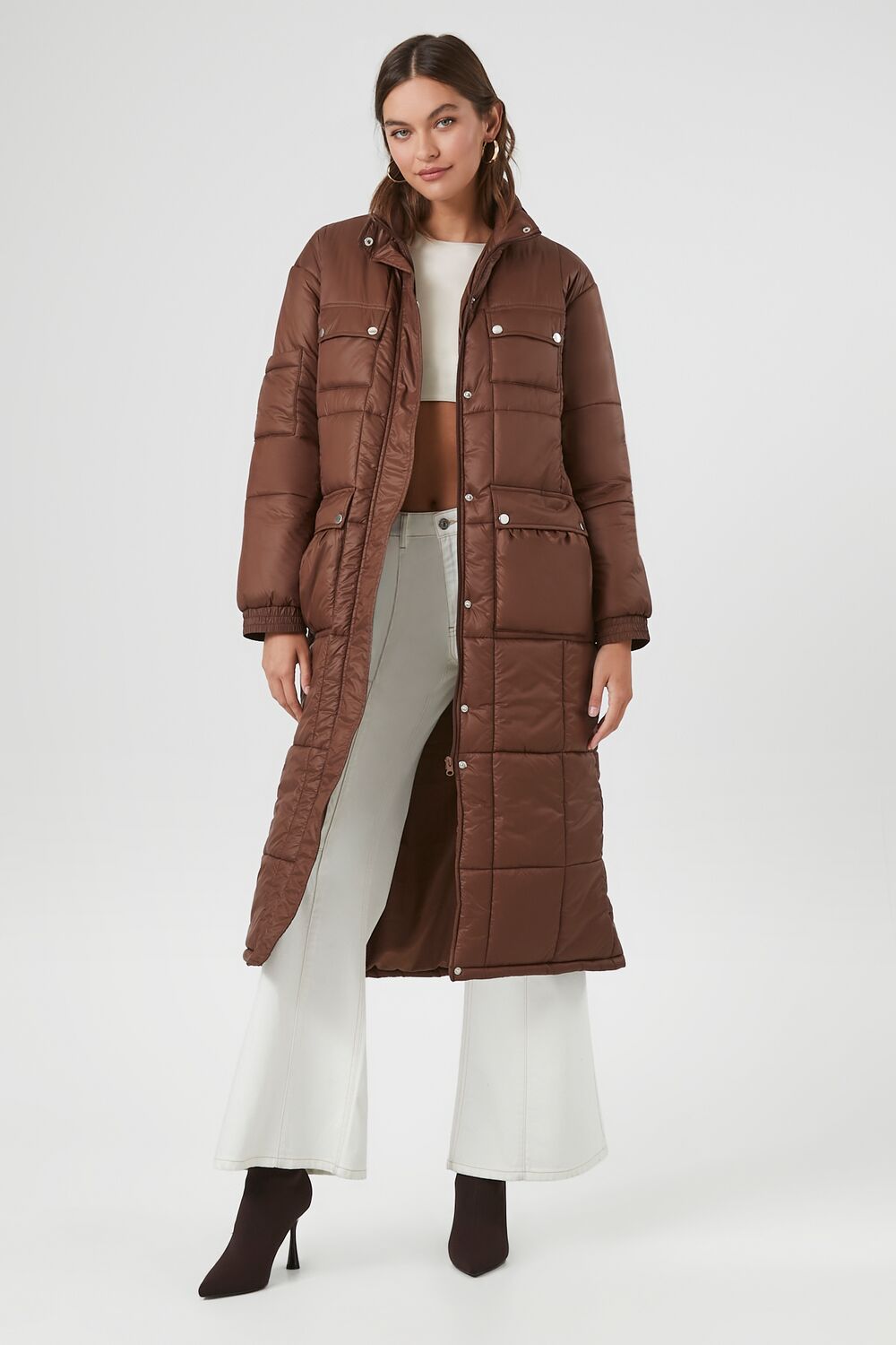 Quilted Longline Puffer Coat