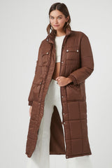 Quilted Longline Puffer Coat
