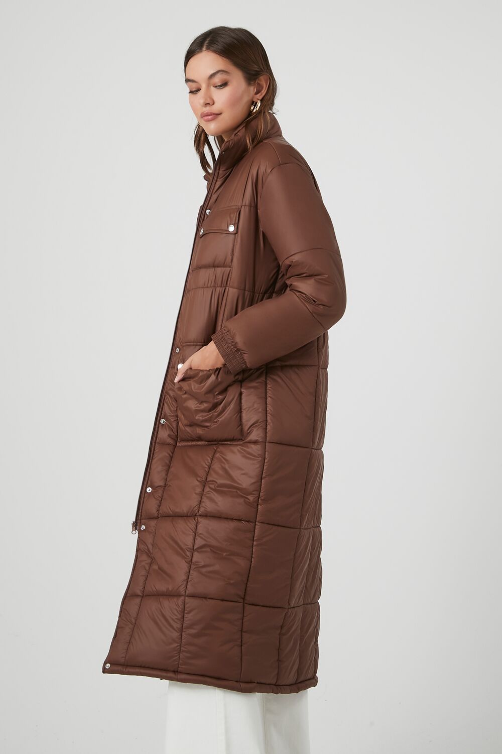Quilted Longline Puffer Coat